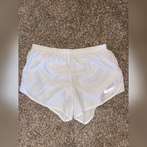 Women’s White Nike Dri-Fit Running Shorts